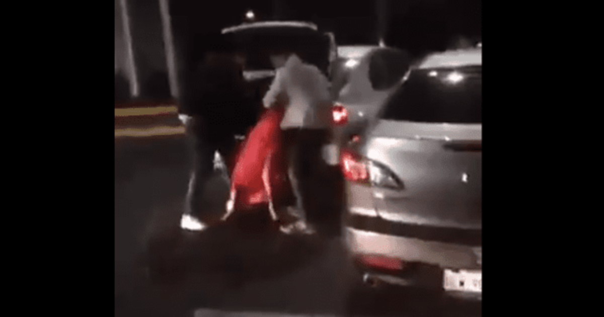 Two Men Save Woman From Ex-Boyfriend Shoving Her In Car Trunk